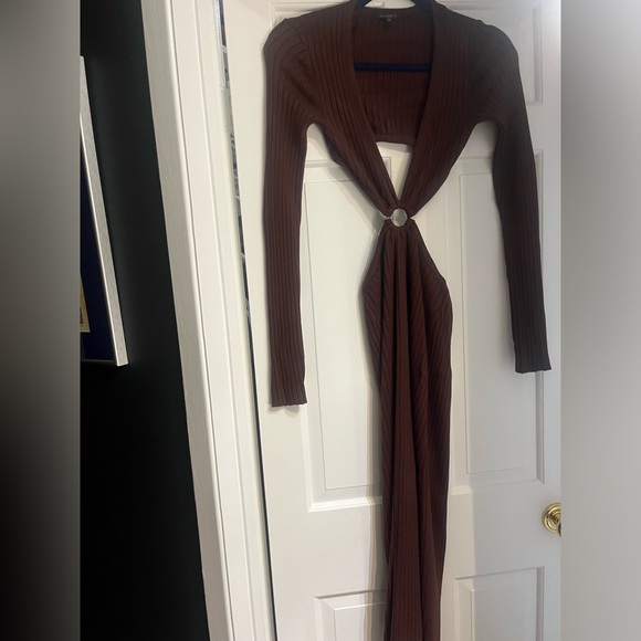 Cut out brown midi dress size xxs - Picture 2 of 2